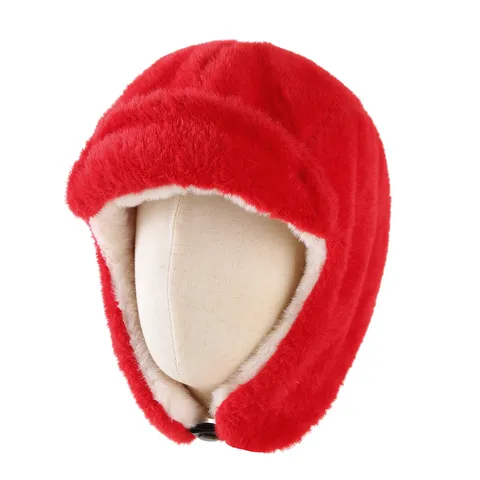 Damen Winter Kunstkaninchenfell Uschanka Warme Plüsch Ohrenschützer Mütze Winddicht Outdoor Radfahren Russische Fliegermütze Kälteschutz Thermomütze