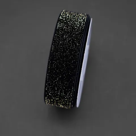 Elegant Glitter Velvet Ribbon With Gold Silver Wire Sparkling Fabric Trim For DIY Bows Gift Wrapping Christmas Wedding Decor