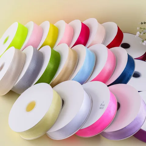 Nylon Organza Perle Transparentes Band Rolle Für DIY Schleifen Hochzeit Dekoration Geschenkverpackung Kopfbedeckung Kleidung Zubehör Basteln