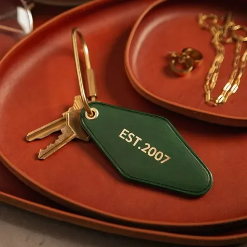 Vintage Kunstleder Motel Schlüsselanhänger Retro Hotelzimmer Karte Stil Schlüsselring Für Auto Und Geschenke Personalisiertes Leder Accessoire