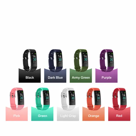 S5 Smart Fitness Tracker Heart Rate Blood Pressure Temperature Monitor Waterproof Sport Smart Bracelet For Men Women Health Tracking Smartwatch