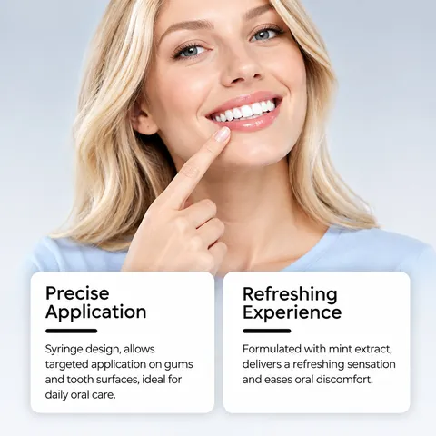 Gum Protecting Teeth Whitening Gel Gentle Formula Syringe Oral Care Mint Breath Refresher Teeth Cleaning Repairing Gel