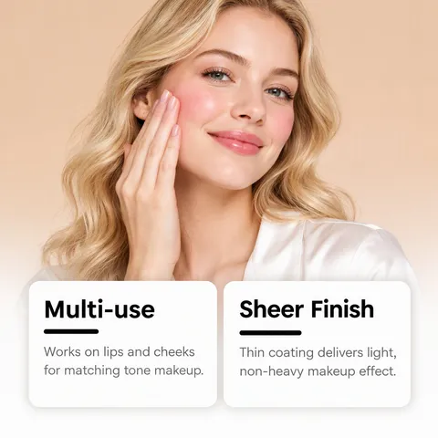 EELHOE Pink Blush Tint For Lips And Cheeks Buildable Sheer Finish Liquid Blush Dual Use Natural Makeup