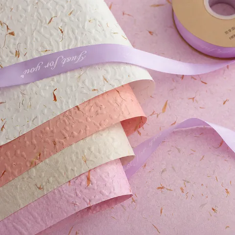 Geprägtes Blütenblatt Einschlagpapier Verdicktes Kunstpapier Für Blumenstrauß Geschenkbox Blumenverpackung Kraftpapier Hochzeit