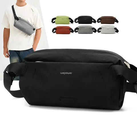 Lightweight Waterproof Nylon Sling Bag For Men Women Magnetic Buckle Chest Bag Casual Crossbody Travel Shoulder Pack