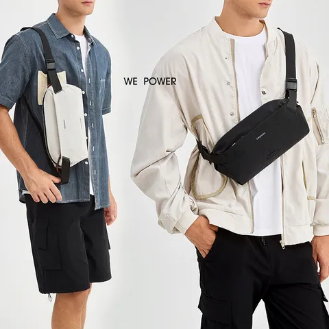 Lightweight Waterproof Nylon Sling Bag For Men Women Magnetic Buckle Chest Bag Casual Crossbody Travel Shoulder Pack