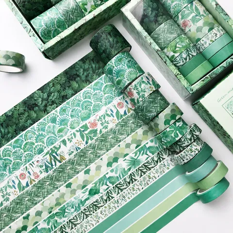 Vintage Washi Tape Japanese Paper Decorative Adhesive Craft Tape For Scrapbooking DIY Journaling Planner Arts Crafts Supplies