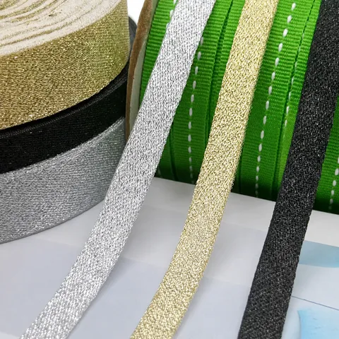 Cinta Jacquard Con Purpurina Metálica Borde Dorado Plateado Para Ropa Zapatos Bolsos Manualidades Bricolage Cinta De Costura Ribete Decorativo