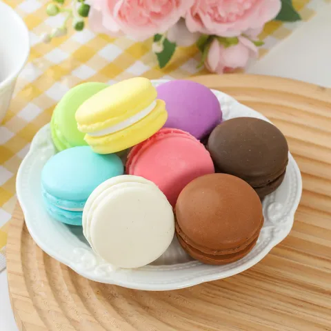 Realistic Macaron Squishy Toy PU Slow Rebound Artificial Food Dessert Model For Stress Relief Home Decor Kids Adults Party Favor