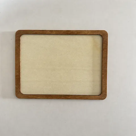 Accesorios de Marco de Madera DIY para Imán de Nevera Estilo Chino Piezas de Madera Redondas y Rectangulares Envejecidas para Bordado Decoración Artesanal