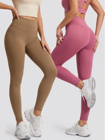 Damen High Waist Yogahosen Bauchkontrolle Push-up Nahtlose Leggings Nackt-Gefühl Laufen Workout Fitness Gym Hosen