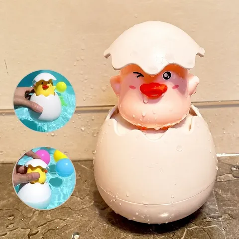 Baby Bath Toy Cute Cartoon Animal Spray Water Egg For Infant Toddler Bathroom Bathtub Swimming Pool Fun Water Game Gift