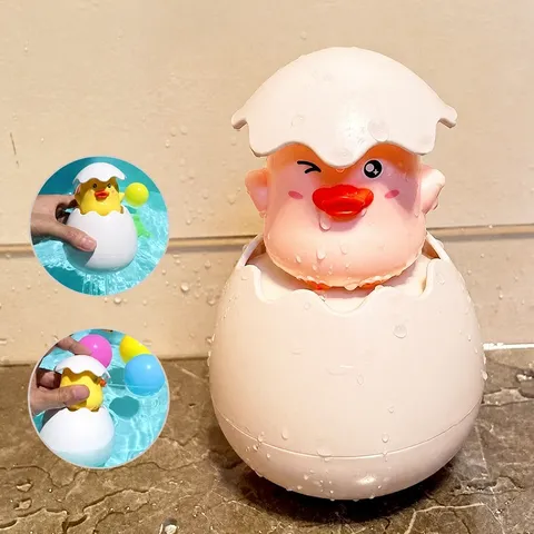 Baby Bath Toy Cute Cartoon Animal Spray Water Egg For Infant Toddler Bathroom Bathtub Swimming Pool Fun Water Game Gift
