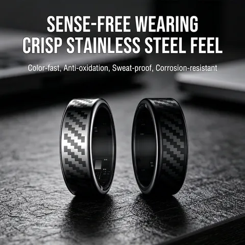 Slimme Gezondheid Ring Hartslag Bloedzuurstof Slaap HRV Monitor IP68 Waterdicht Roestvrij Staal Gebarencontrole Fitness Tracker Wearable Tech