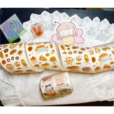 Cute Cartoon Character Puppy Washi Tape Roll Multicolor Scrapbooking Decorative Tape For DIY Journaling Planner Craft Stickers