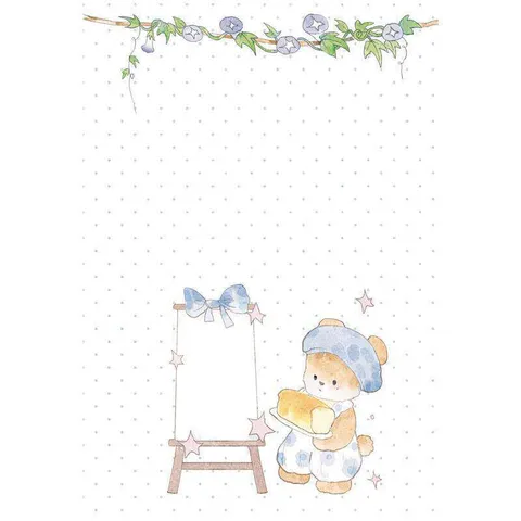 Cute Cartoon Bear Cat Journal Inner Pages Washi Paper Planner Refills For A7 A6P Binder Scrapbooking Stationery Decorative Paper