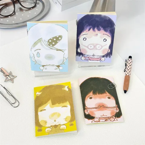 Cute Cartoon Dog Mini Passport Notebook Washi Paper Portable Handbook Travel Diary For Kids Students Recording Stationery