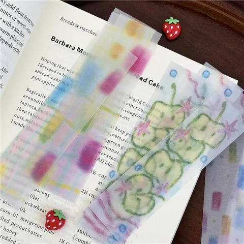 Lacream Watercolor Cream Style Washi Paper Illustration Translucent Vellum Material For Journaling Scrapbooking DIY Decorative Art Supplies