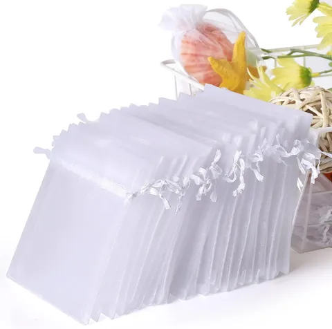 Sacs en Organza à Cordon Coulissant Emballage de Bijoux Sacs Cadeaux pour Mariage Fête Bijoux Pochettes de Rangement