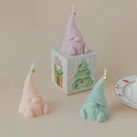 Weihnachtswichtel Silikonform Für DIY Kerzenherstellung Harzguss Zwerg Weihnachtsmann Elf Ornament Form Festliche Heimdeko Bastelwerkzeug