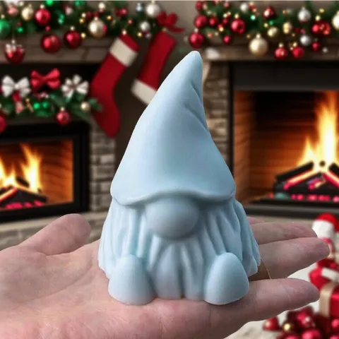 Moule en Silicone Gnome de Noël Pour la Fabrication de Bougies DIY Moule à Ornements en Résine Plâtre Père Noël Elfe Décoration de Maison
