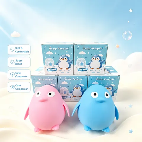 Giocattolo Antistress Squishy Pinguino Cartone Animato a Risalita Lenta Morbido Animale Sensoriale Fidget Toy per Bambini Adulti Regalo