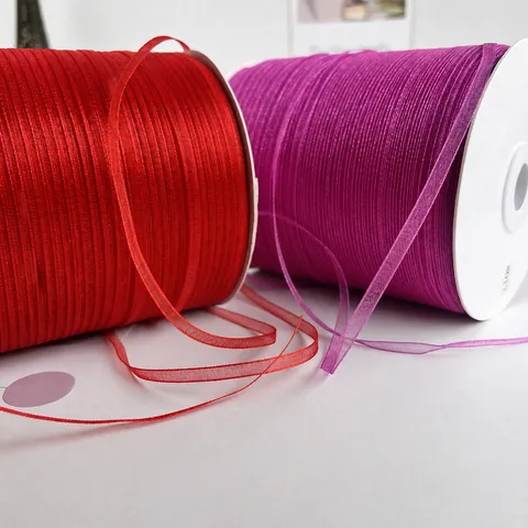 Semi-Transparent Organza Ribbon Snow Gauze Silk Ribbon Large Volume Spool For DIY Crafts Gift Wrapping Wedding Decor