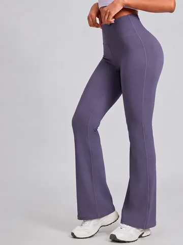 High Waist Bauchweg Flare Yogahose Für Damen Butt Lifting Nude Feeling Pilates Fitness Workout Ausgestellte Leggings
