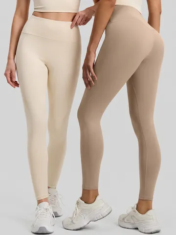 Damen Yoga Leggings Hohe Taille Bauchweg Po Lifting Fitnesshose Lauftights Ohne Peinliche Naht Sport Gym Hose