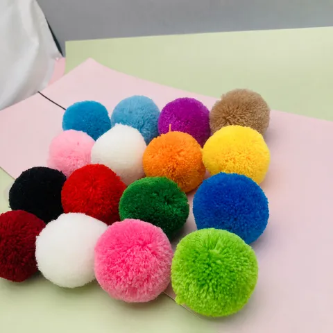 Cashmere Wool Pom Poms Colorful Fluffy Fur Balls For DIY Scarf Bag Clothing Ethnic Costume Decoration Accessories Craft Supplies