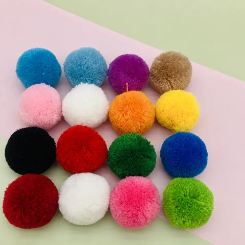 Cashmere Wool Pom Poms Colorful Fluffy Fur Balls For DIY Scarf Bag Clothing Ethnic Costume Decoration Accessories Craft Supplies