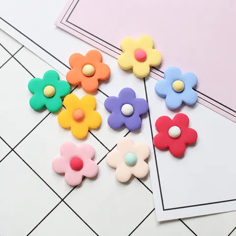 Matte Hars Bloem Hangers Vijfbladige Bloem DIY Sieraden Maken Benodigdheden Voor Haaraccessoires Sokken Decoratiemateriaal
