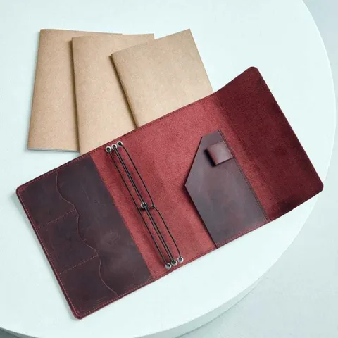 Organisateur de Carnet A5 en Cuir PU Rétro Dossier de Rangement pour Reliure de Padfolio Professionnel Multifonctionnel pour Bureau