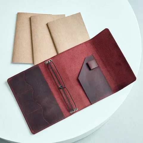 Vintage A5 PU Leather Notebook Cover Binder Organizer Planner With Elastic Band Travel Diary Journal For Office School Supplies