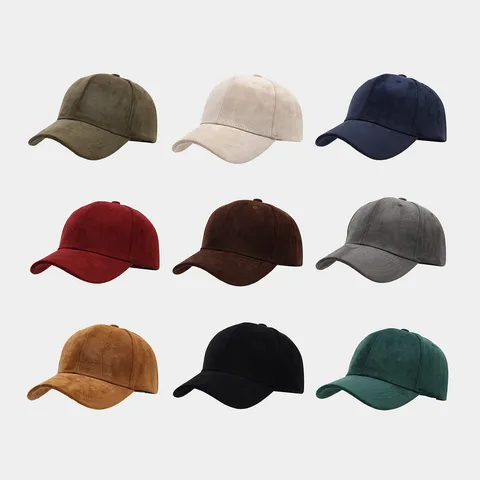 Vintage Suede Texture Polyester Baseball Cap For Men Women Solid Color Adjustable Outdoor Leisure Casual Sunshade Hat