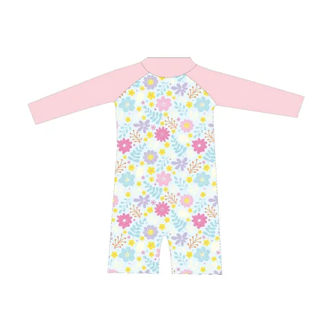 Mädchen Meerjungfrau Langarm Badeanzug Rash Guard Top Hose Und Badehaube Cartoon Meeresdruck Rüschen Strandbekleidung Für Kinder Kleinkinder
