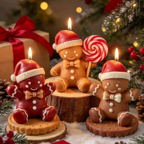 Gingerbread Man Silicone Mold For Christmas Baking DIY Handmade Candle Soap Resin Chocolate Cake Decorating Kitchen Tools