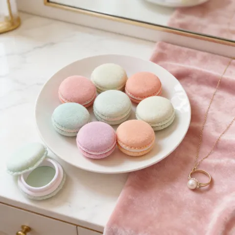 Mini Macaron Jewelry Storage Box Portable Travel Small Case For Rings Earrings Necklaces Organizer Plastic Round Box