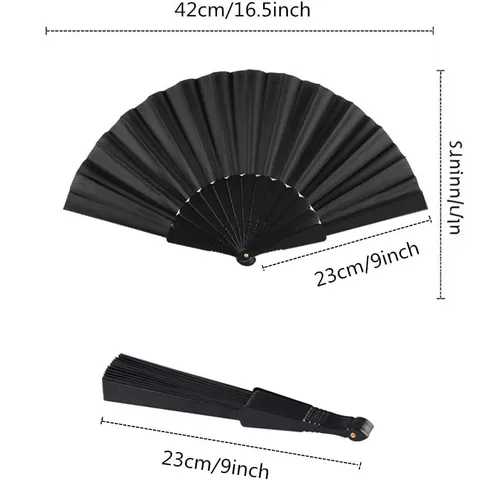 Einfarbiger Handfächer Faltfächer Spanischer Stil Kunststoffrahmen Polyesterfächer Für Damen Tanzaufführung Hochzeit Geschenk Dekoration