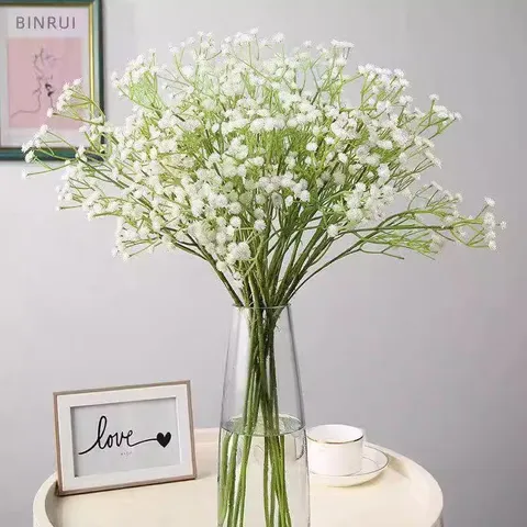 Künstliche Schleierkraut Blumen Kunststoff Baby Atem Strauß Für Wohnzimmer Heimeinrichtung Hochzeit Party Fotografie Requisiten Minimalistisches Blumengesteck