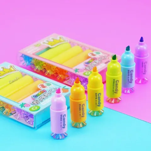 Süßes Mini Textmarker Kollektion Kreative Katzenpfote Eiscreme Form Für Studenten Handkonto DIY Zeichnung Bunte Markierstift