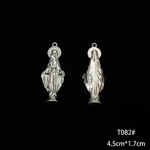 Dijes Colgantes Religiosos de Aleación de Zinc Vintage para Collar Llavero Fabricación de Joyas DIY Medalla Arcángel San Miguel Virgen María