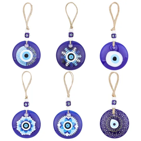 Handmade Evil Eye Glass Pendant Hanging Ornament Nazar Blue Bead Home Car Office Decoration Protection Amulet Gift
