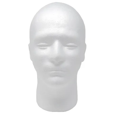 Weiße Polystyrol-Schaumstoff Schaufensterpuppenkopf Damen Herren Modell Für Perücken Hüte Schals Sonnenbrillen Display-Ständer Schmuck-Requisiten
