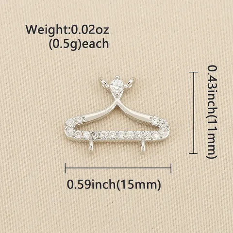 Copper Zirconia Hanger Charms Micro Pave Pendant Connectors For DIY Necklace Bracelet Jewelry Making Accessories
