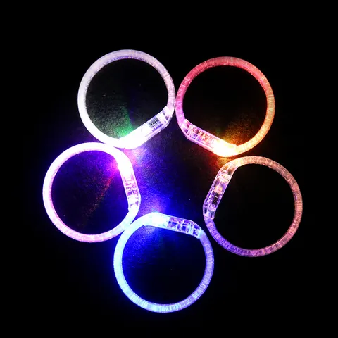 LED Leuchtarmband Acryl Blinkendes Armband Blasen Design Aufleuchtender Handring Für Konzert Party Nachtlauf Cheer Props