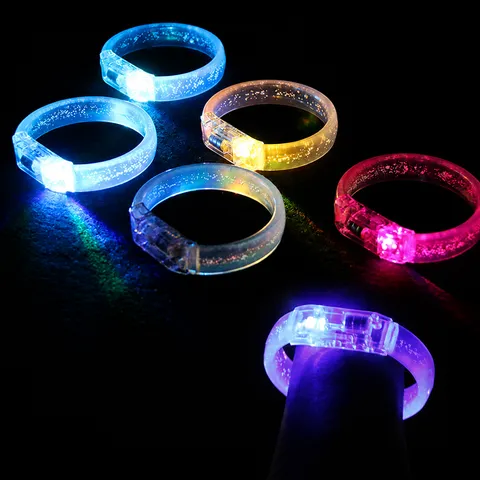 Pulsera LED Luminosa de Acrílico Diseño de Burbujas Brazalete Intermitente para Conciertos Fiestas Carreras Nocturnas Accesorios de Animación