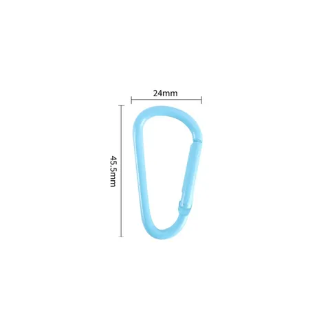 Colorful Painted D Shaped Aluminum Alloy Carabiner Keychain Hook For Water Bottle Bag DIY Accessories Outdoor Travel Accessory Metal Buckle Clip