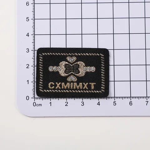 Korean Style Cartoon Butterfly Letter Embroidered Woven Label Patch Decorative Fabric Tag For Clothing Hat Bag Backpack DIY Sewing Accessory