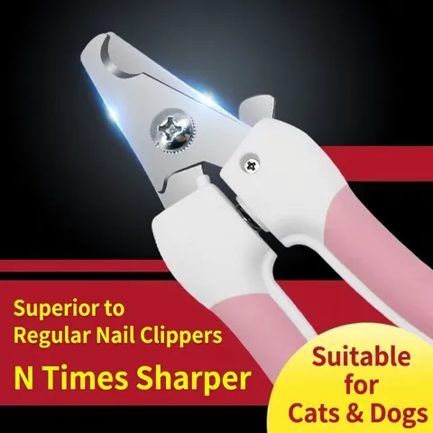 Tagliaunghie Professionale per Animali in Acciaio Inossidabile per Gatti e Cani Forbici Ergonomiche per la Toelettatura Protezione per Animali Piccoli e Grandi